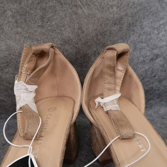 Charles Albert Shoes Womens 10 Pump Sandals Block Heel Ankle Strap Fashion Wide - Picture 4 of 15